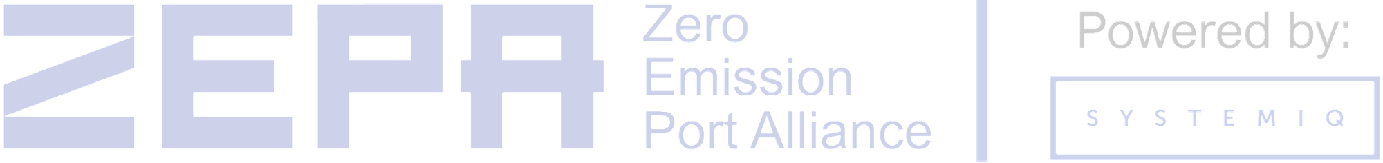 ZEPA, Zero Emission Port Alliance. Powered by Systemiq.